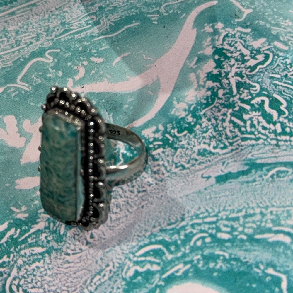 Silver Amazonite Ring - image 7